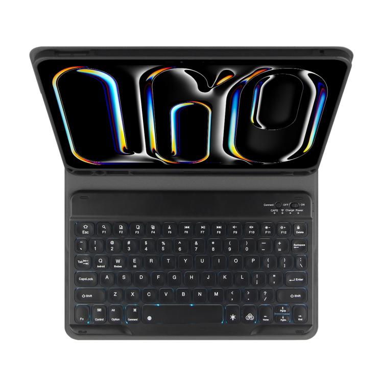 For iPad Air 11 2024 / Air 11 2025 Colorful Backlight Bluetooth Keyboard Leather Tablet Case(Royal Blue) - For iPad Air by buy2fix | Online Shopping UK | buy2fix