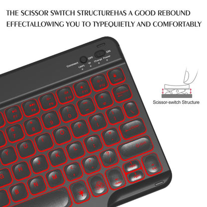 For iPad Air 5 / Air 4 10.9 Colorful Backlight Bluetooth Keyboard Leather Tablet Case(Black) - For iPad Air by buy2fix | Online Shopping UK | buy2fix