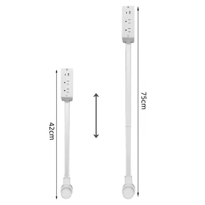 US Plug Power Outlet Extender Power Socket Extension Tool With USB / Type-C Fast Charging(White) - Extension Socket by buy2fix | Online Shopping UK | buy2fix