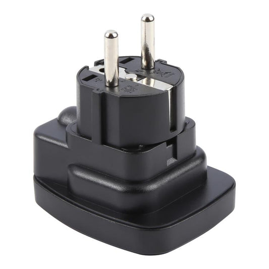 WSA-9 German Plug Global Travel Universal Adapter with Safety Shutter(Black) - Plug Adaptor by buy2fix | Online Shopping UK | buy2fix