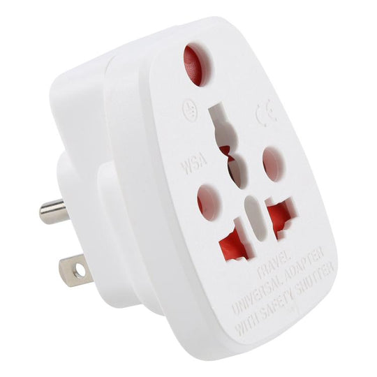 WSA-6 US / JP Plug Global Travel Universal Adapter with Safety Shutter(White)