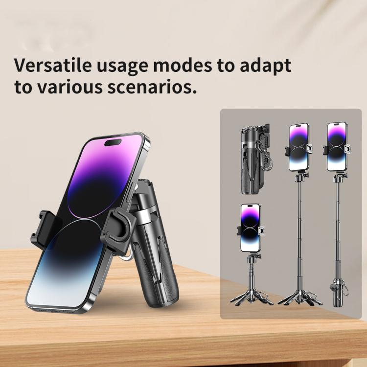 FUNSNAP P15 mini Portable Mini BT Handle Phone Selfie Stick Live Streaming Stand(White) - Selfie Sticks by FUNSNAP | Online Shopping UK | buy2fix