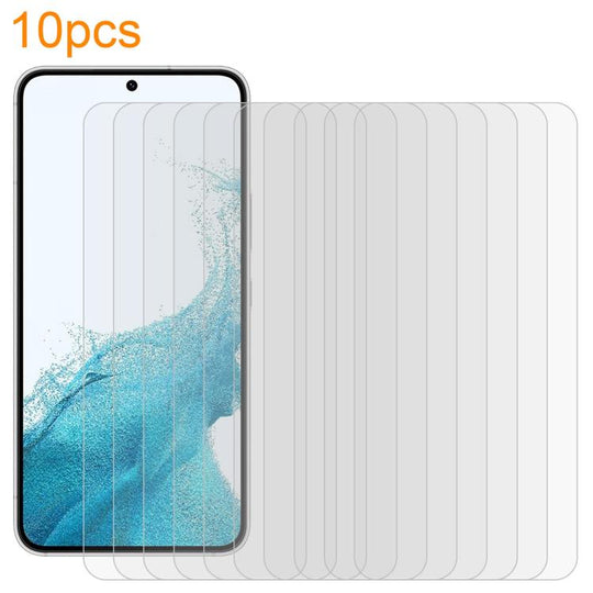 For Samsung Galaxy S22+ 5G 10pcs xDfind 0.18mm 9H 2.5D High Aluminum Tempered Glass Film, Support Fingerprint Unlocking