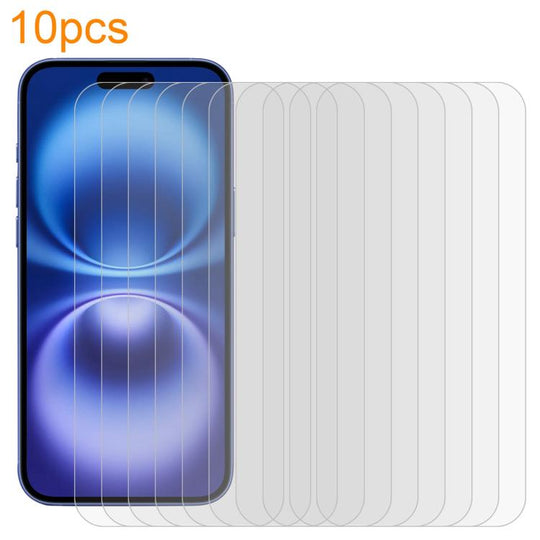 For iPhone 16 Plus 10pcs xDfind 0.26mm 9H 2.5D Middle Aluminum Tempered Glass Film