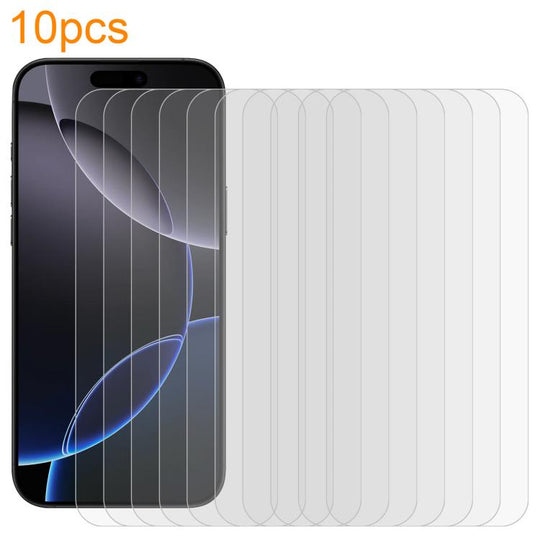 For iPhone 16 Pro 10pcs xDfind 0.26mm 9H 2.5D Middle Aluminum Tempered Glass Film