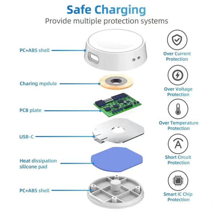For Samsung Galaxy Watch Ultra / 6 / 5 / 4 / 3 xDfind Portable Smart Watch Magnetic Wireless Charger, Length: 1m(White) - Charger by xDfind | Online Shopping UK | buy2fix