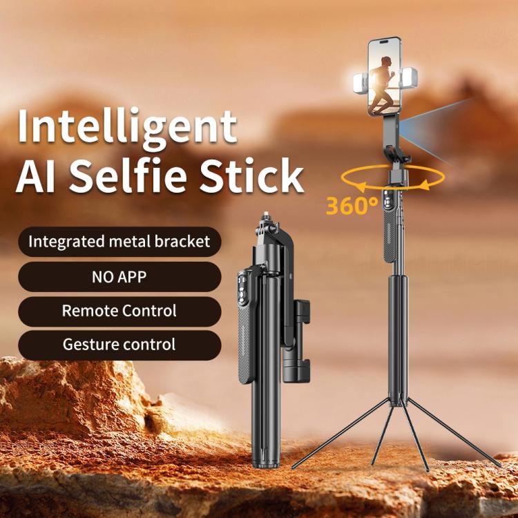 FUNSNAP A8 AI Smart Face Tracking Selfie Stick 5-axis Anti-shake Stand(Black) - Selfie Sticks by FUNSNAP | Online Shopping UK | buy2fix