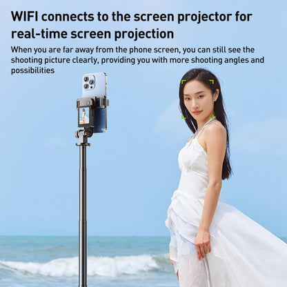 FUNSNAP CL07 Smart Screen-casting Selfie Stick Anti-shake Tripod(Black) - Selfie Sticks by FUNSNAP | Online Shopping UK | buy2fix