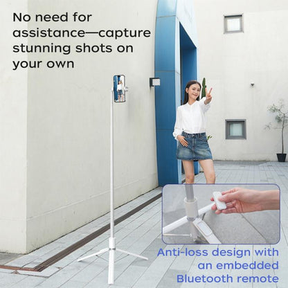 FUNSNAP X96 1.8m Auto Pop Open Tripod Remote Selfie Stick(White) - Selfie Sticks by FUNSNAP | Online Shopping UK | buy2fix