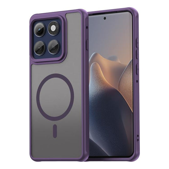 For Motorola Edge 60 Pro Fan Dun Series TPU Hybrid PC Frosted Magsafe Phone Case(Purple)