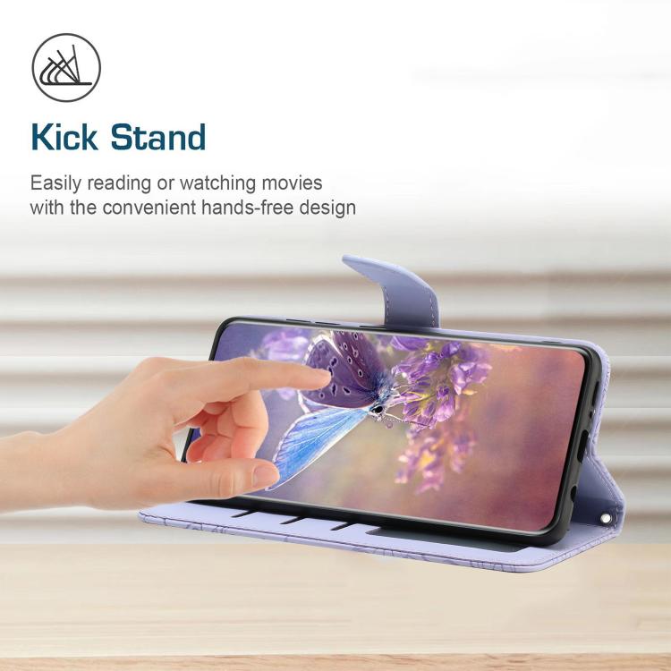 For iPhone Air Skin Feel Butterfly Embossed Flip Leather Phone Case(Purple) - iPhone Air Cases by buy2fix | Online Shopping UK | buy2fix