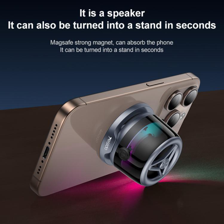 Yesido YSW32 3W RGB Magnetic Mini Wireless Speaker(Black) - Mini Speaker by Yesido | Online Shopping UK | buy2fix