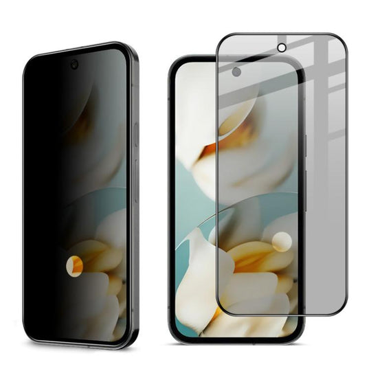 For Google Pixel 9a imak Privacy Tempered Glass Film, Support Fingerprint Unlocking