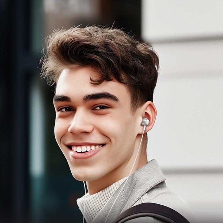 Borofone BM95 Excepcional Type-C Interface Universal Digital Wired Earphones with Microphone, Length: 1.2m(Metal Grey) - Normal Style Earphone by Borofone | Online Shopping UK | buy2fix