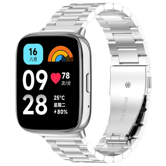 For Xiaomi Redmi Watch 3 20mm xDfind Three Beads Quick Release Metal Watch Band(Silver)