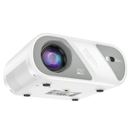 hoco DT1 1280x720P 140ANSI WiFi Bluetooth Wireless Projector Same Screen Version, US Plug(White) - Mini Projector by hoco | Online Shopping UK | buy2fix