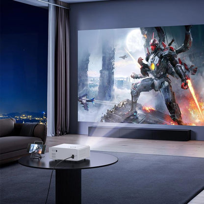 hoco DT3 1920x1080P 370ANSI Smart Electric Focus Projector Android Version, EU Plug(White) - Mini Projector by hoco | Online Shopping UK | buy2fix