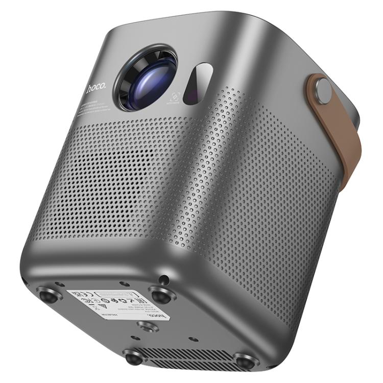 hoco DT4 1280x720P 190ANSI Smart Full Autofocus Projector Android Version, EU Plug(Metal Grey) - Mini Projector by hoco | Online Shopping UK | buy2fix