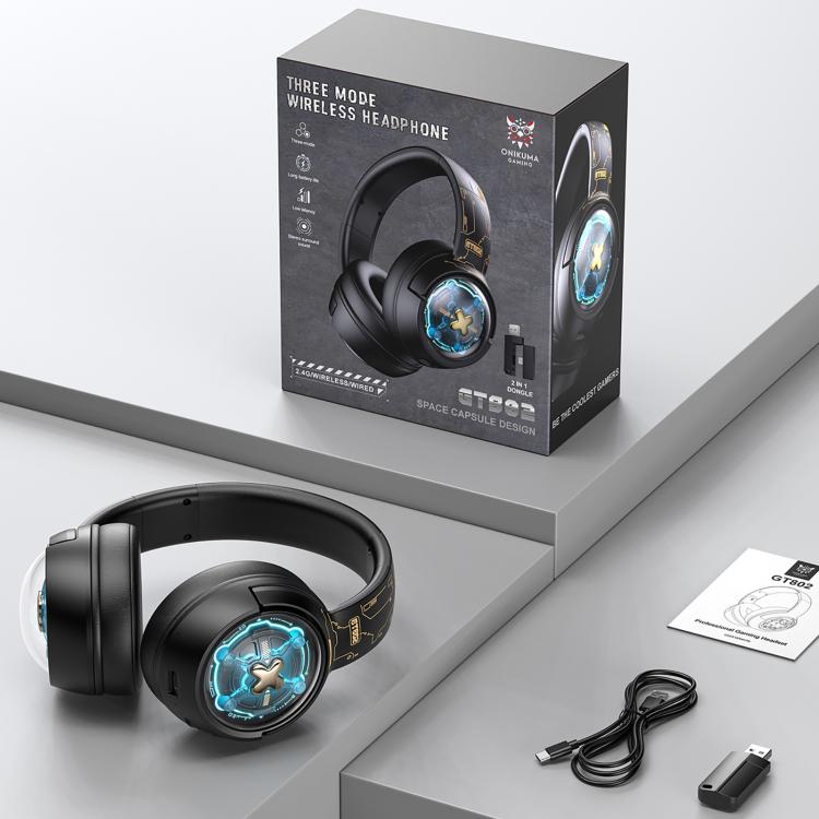 ONIKUMA GT802  Bluetooth 2.4G Wired E-sports Game Headset(Black) - Multimedia Headset by ONIKUMA | Online Shopping UK | buy2fix