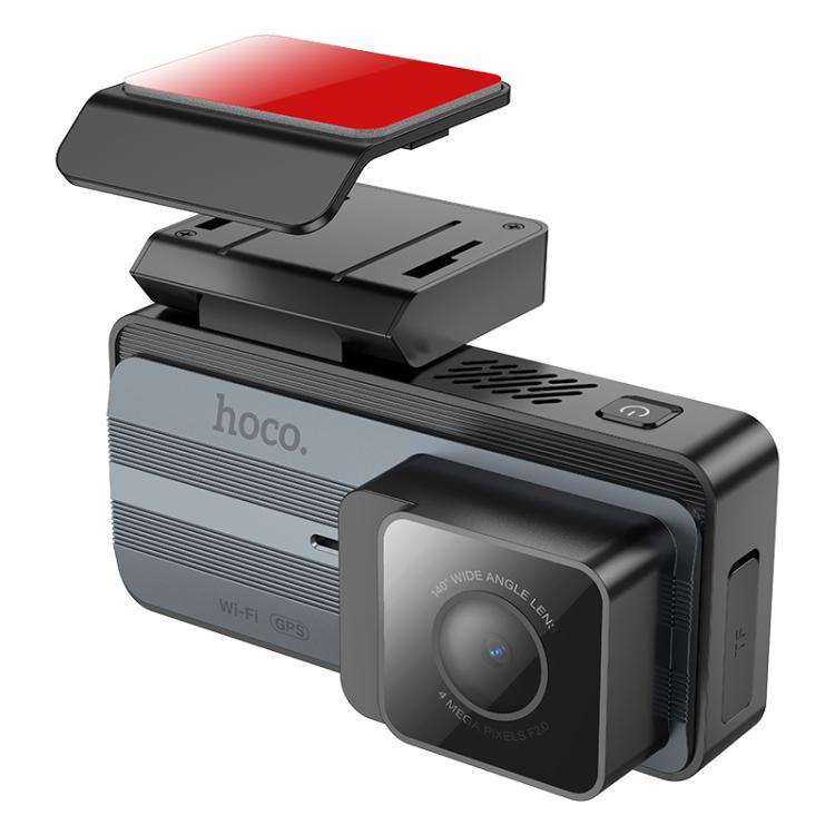 hoco DV12 2K 3.69 inch IPS Screen Display GPS Driving Recorder with Rear Camera(Silver Grey) - Car DVRs by hoco | Online Shopping UK | buy2fix