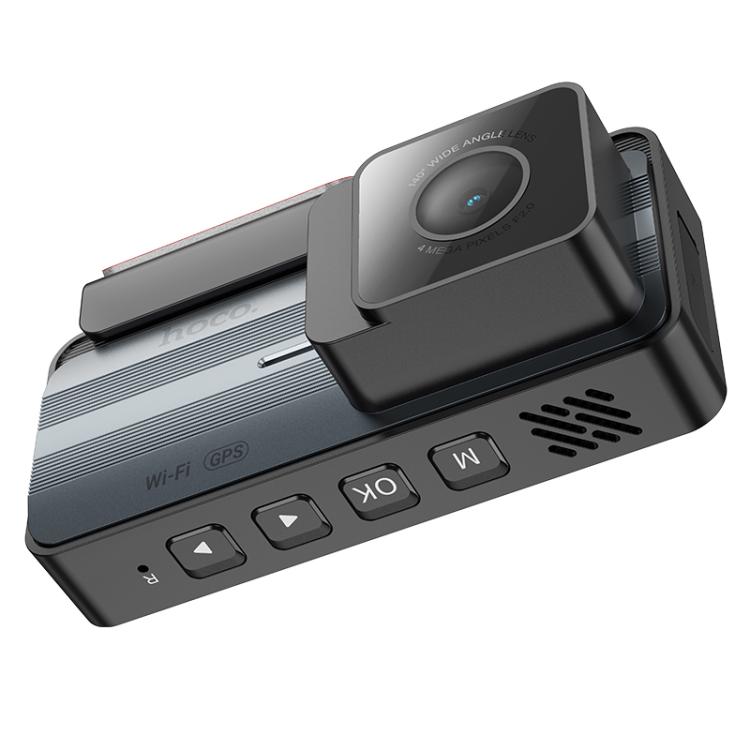 hoco DV12 2K 3.69 inch IPS Screen Display GPS Driving Recorder with Rear Camera(Silver Grey) - Car DVRs by hoco | Online Shopping UK | buy2fix