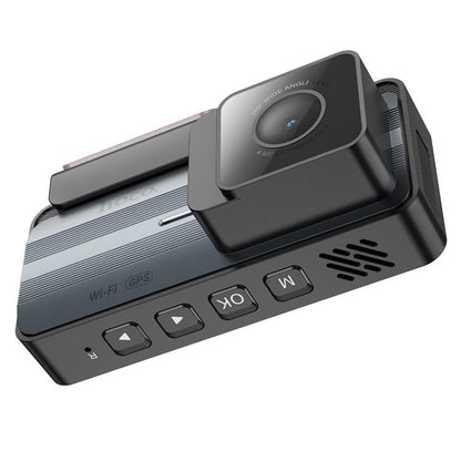hoco DV12 2K 3.69 inch IPS Screen Display GPS Driving Recorder with Rear Camera(Silver Grey) - Car DVRs by hoco | Online Shopping UK | buy2fix