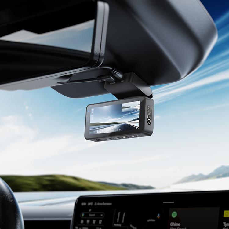 hoco DV12 2K 3.69 inch IPS Screen Display GPS Driving Recorder with Rear Camera(Silver Grey) - Car DVRs by hoco | Online Shopping UK | buy2fix