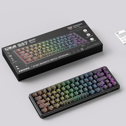ONIKUMA G67 67-key RGB Wired Magnetic Axis Mechanical Gaming Keyboard(Black) - Wired Keyboard by ONIKUMA | Online Shopping UK | buy2fix