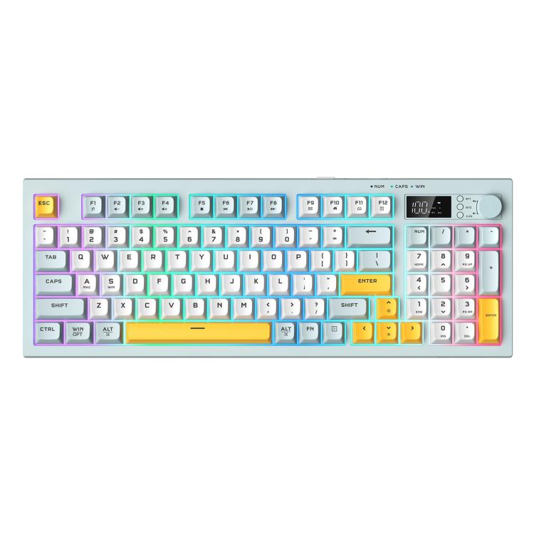 ONIKUMA G80 Bluetooth 2.4G Wired Silent Silver Membrane Keyboard(Green) - Wireless Keyboard by ONIKUMA | Online Shopping UK | buy2fix