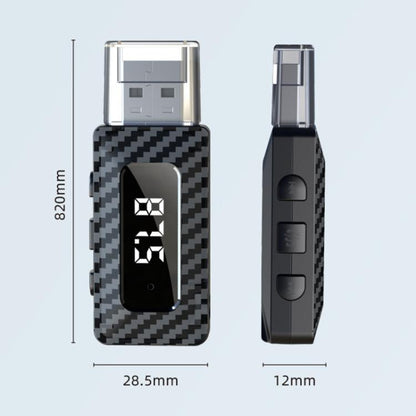 USB Car FM Transmitter Wireless Bluetooth Receiver(Black) - Bluetooth Adapters by buy2fix | Online Shopping UK | buy2fix