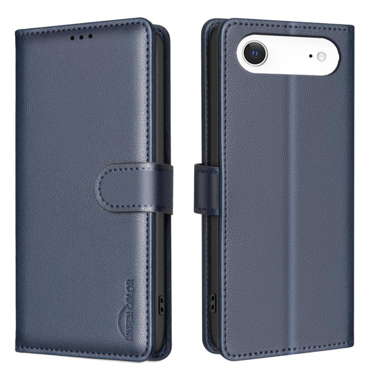 For iPhone Air Litchi Texture RFID Anti-theft Leather Phone Case(Blue) - iPhone Air Cases by buy2fix | Online Shopping UK | buy2fix