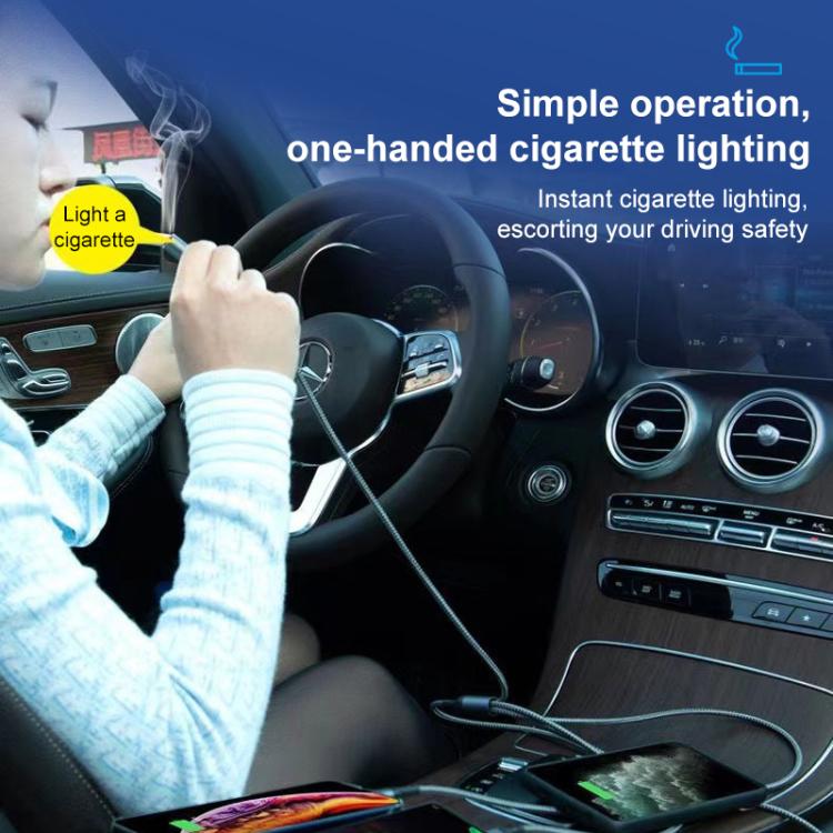Type-C mini Car Cigarette Lighter(Dark Grey) - Cigar Socket by buy2fix | Online Shopping UK | buy2fix