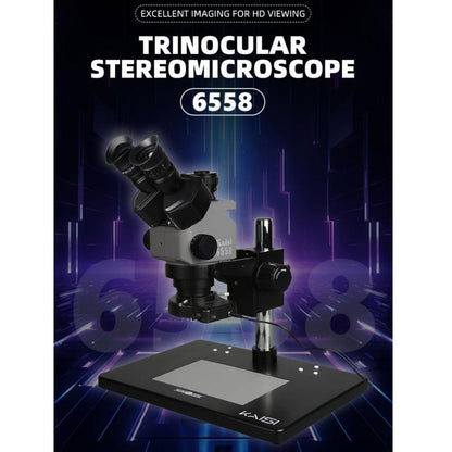 Kaisi 6558 6.5-58X Synchronous Zoom Trinocular Stereo Microscope - Microscope Magnifier Series by Kaisi | Online Shopping UK | buy2fix