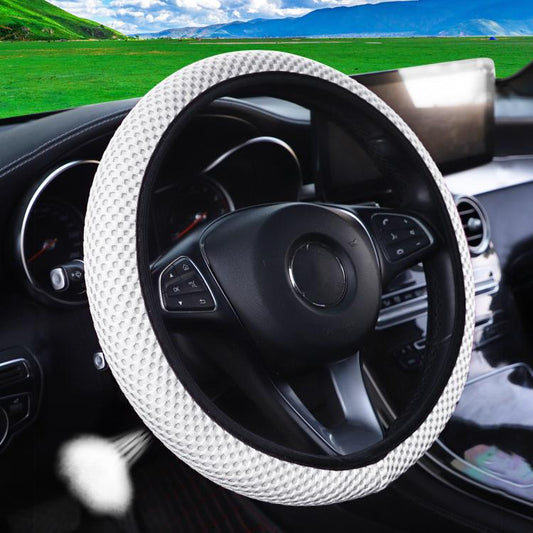 Breathable Mesh Elastic Car Universal Anti-skid Steering Wheel Cover, Diameter: 38cm(Grey) - Steering Wheel Accessories by buy2fix | Online Shopping UK | buy2fix