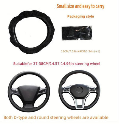 Breathable Mesh Elastic Car Universal Anti-skid Steering Wheel Cover, Diameter: 38cm(Black) - Steering Wheel Accessories by buy2fix | Online Shopping UK | buy2fix
