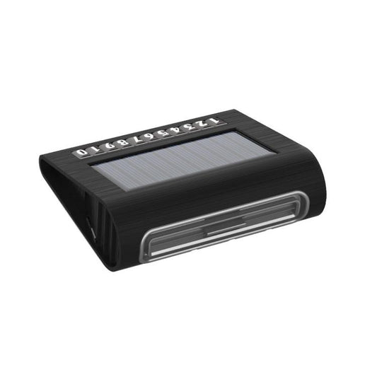Solar Energy Car Air Purifier with Number Plate(Black) - Air Purifier by buy2fix | Online Shopping UK | buy2fix
