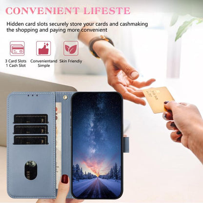 For Google Pixel 10 Pro XL / 9 Pro XL Metal Bow Leather Phone Case with Hand Strap(Light Blue) - Google Cases by buy2fix | Online Shopping UK | buy2fix