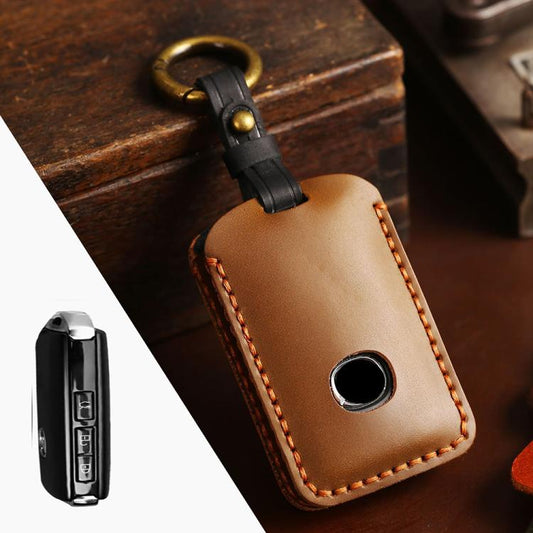 For Mazda Axela Hallmo B023 Crazy Horse Cowhide Car Key Protection Cover(Brown) - Car Key Cases by Hallmo | Online Shopping UK | buy2fix