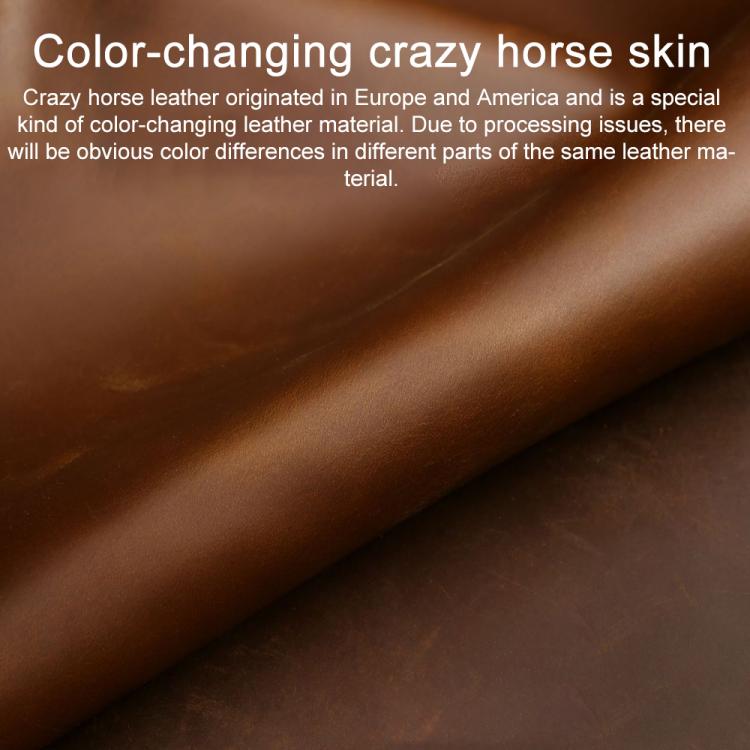 For Hyundai Staria / Sonata 3-button B121 Crazy Horse Cowhide Car Key Protection Cover(Brown) - Car Key Cases by Hallmo | Online Shopping UK | buy2fix
