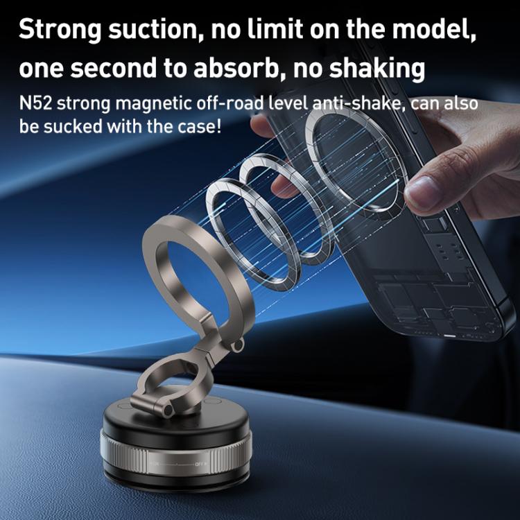 D1X Vacuum Magnetic 360 Degree Rotating Car Holder(Tarnish) - Universal Car Holders by buy2fix | Online Shopping UK | buy2fix