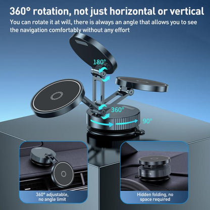 Q11 Vacuum Adsorption Foldable Magnetic Car Holder(Black) - Universal Car Holders by buy2fix | Online Shopping UK | buy2fix