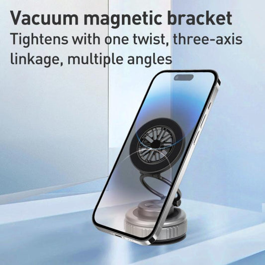 G511 360 Degree Rotating Vacuum Adsorption Magnetic Car Phone Holder(Tarnish) - Universal Car Holders by buy2fix | Online Shopping UK | buy2fix
