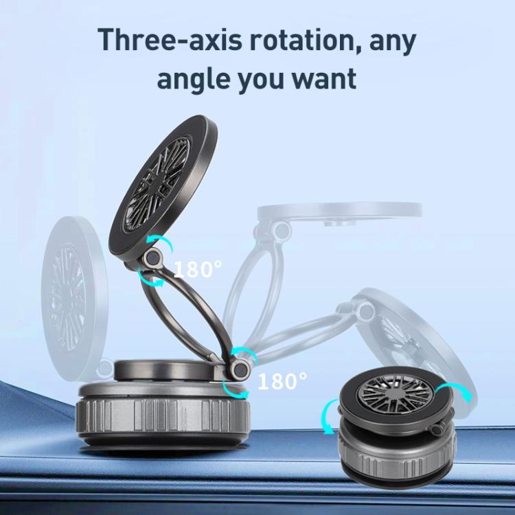 G511 360 Degree Rotating Vacuum Adsorption Magnetic Car Phone Holder(Silver) - Universal Car Holders by buy2fix | Online Shopping UK | buy2fix
