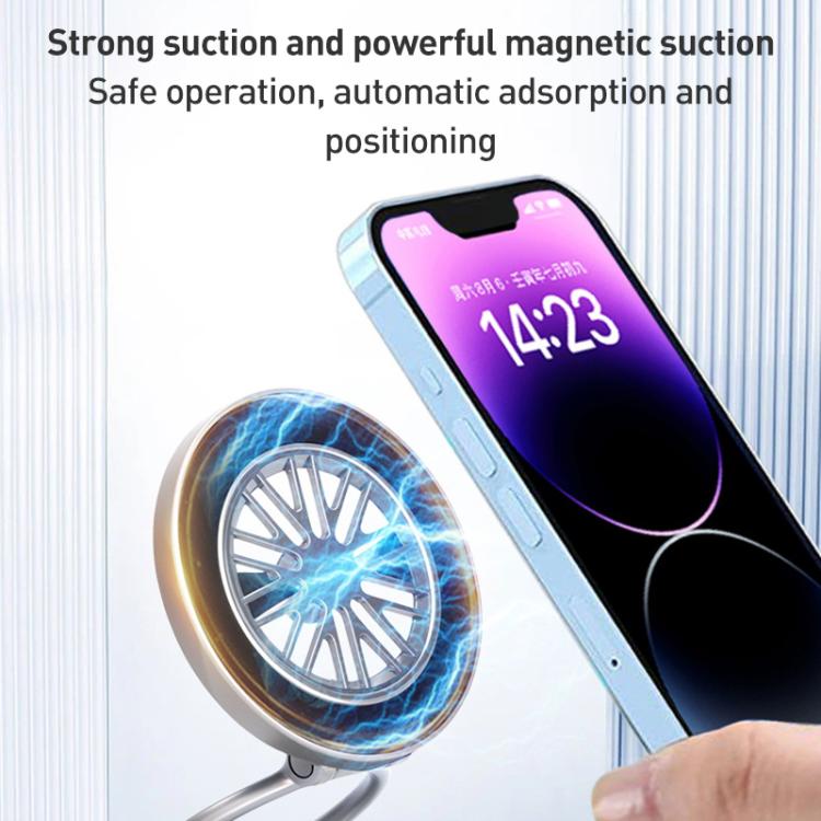 G511 360 Degree Rotating Vacuum Adsorption Magnetic Car Phone Holder(Silver) - Universal Car Holders by buy2fix | Online Shopping UK | buy2fix