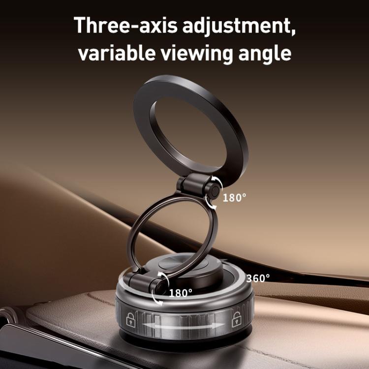 G512 Multifunctional Vacuum Double-Sided Magnetic Car Phone Holder(Silver) - Universal Car Holders by buy2fix | Online Shopping UK | buy2fix