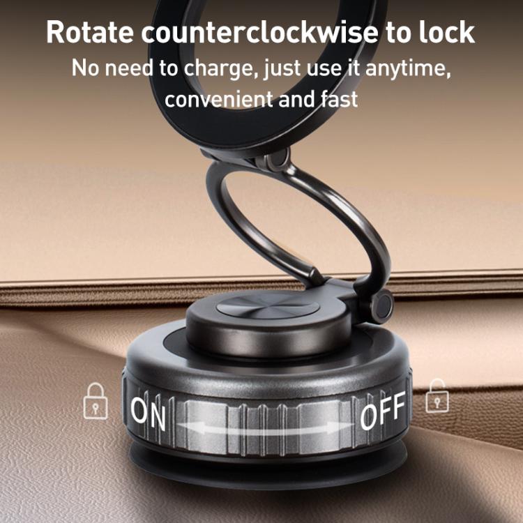 G512 Multifunctional Vacuum Double-Sided Magnetic Car Phone Holder(Silver) - Universal Car Holders by buy2fix | Online Shopping UK | buy2fix