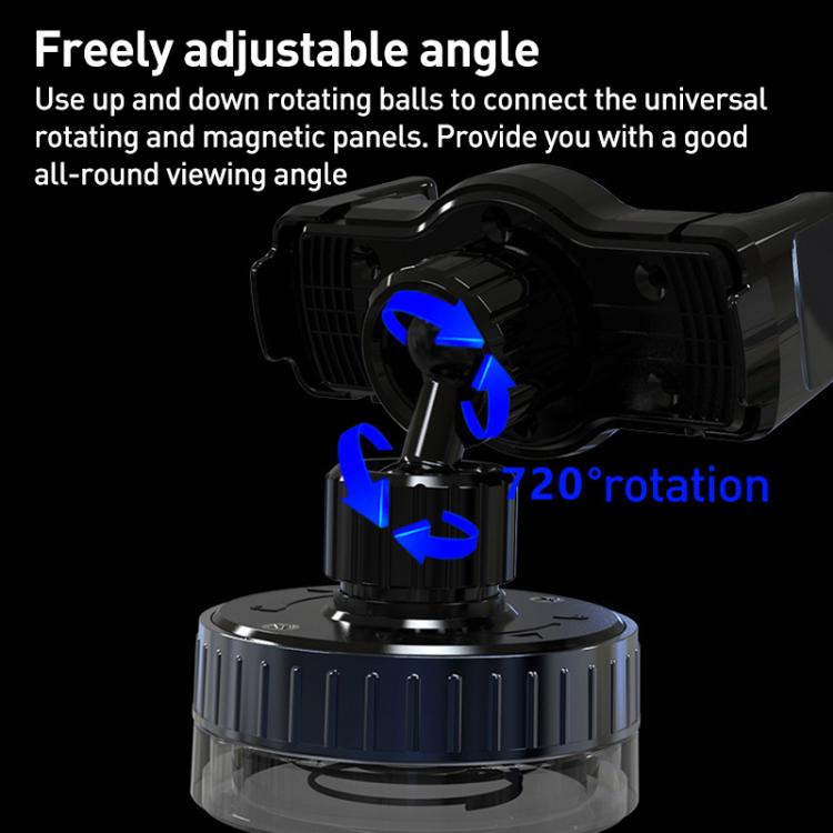CC-T26C Vacuum Adsorption Magnetic Car Phone Holder(Black) - Universal Car Holders by buy2fix | Online Shopping UK | buy2fix