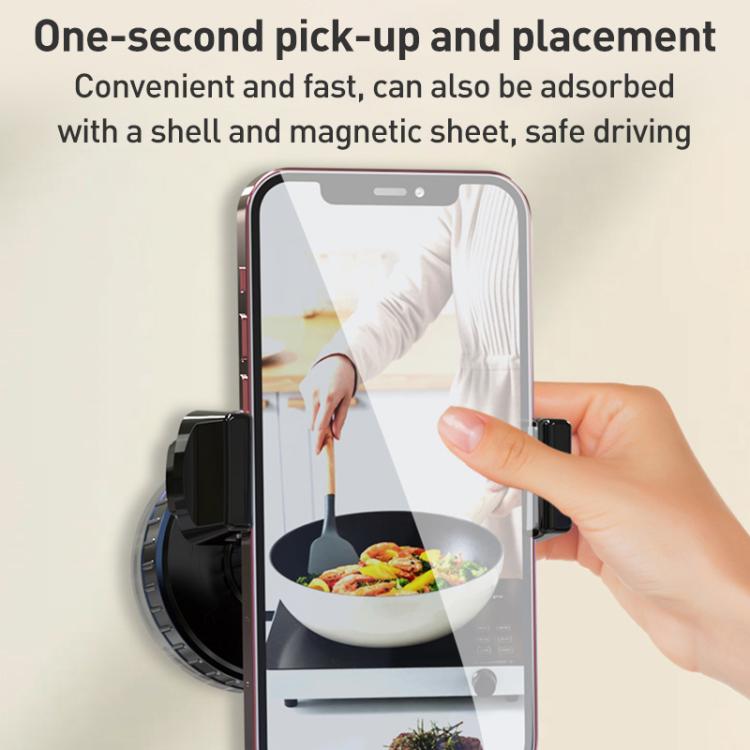 CC-T26C Vacuum Adsorption Magnetic Car Phone Holder(White) - Universal Car Holders by buy2fix | Online Shopping UK | buy2fix