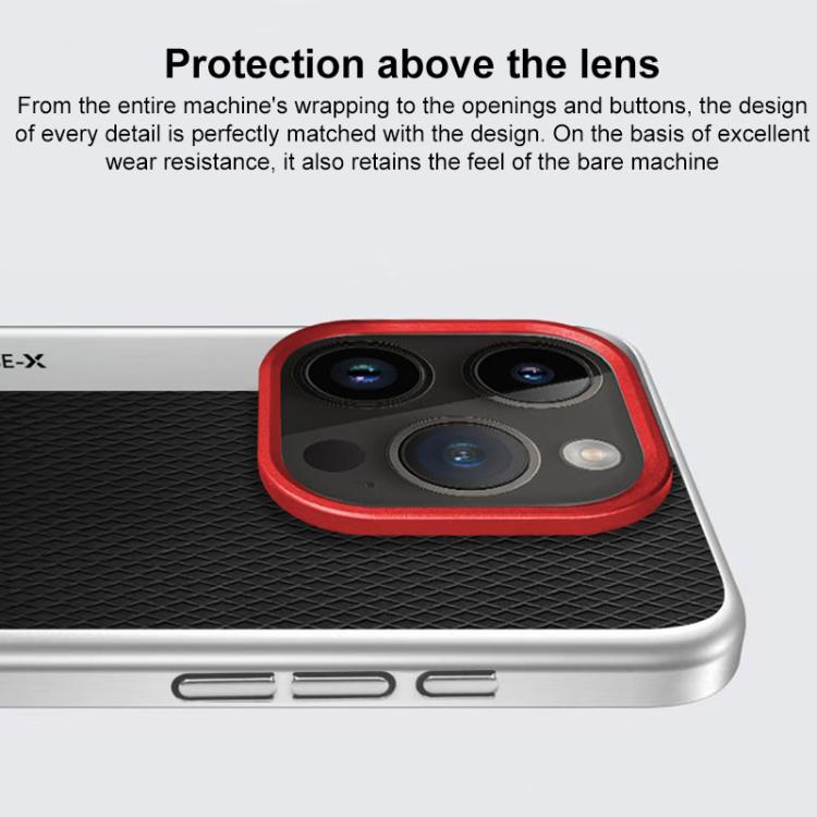 For iPhone Air Camera Design Diamond Texture Leather PC Phone Case(Red) - iPhone Air Cases by buy2fix | Online Shopping UK | buy2fix