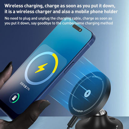 CC-T29W 360 Degree Rotating MagSafe Magnetic Car Phone Holder(Black) - Wireless Charger Holders by buy2fix | Online Shopping UK | buy2fix